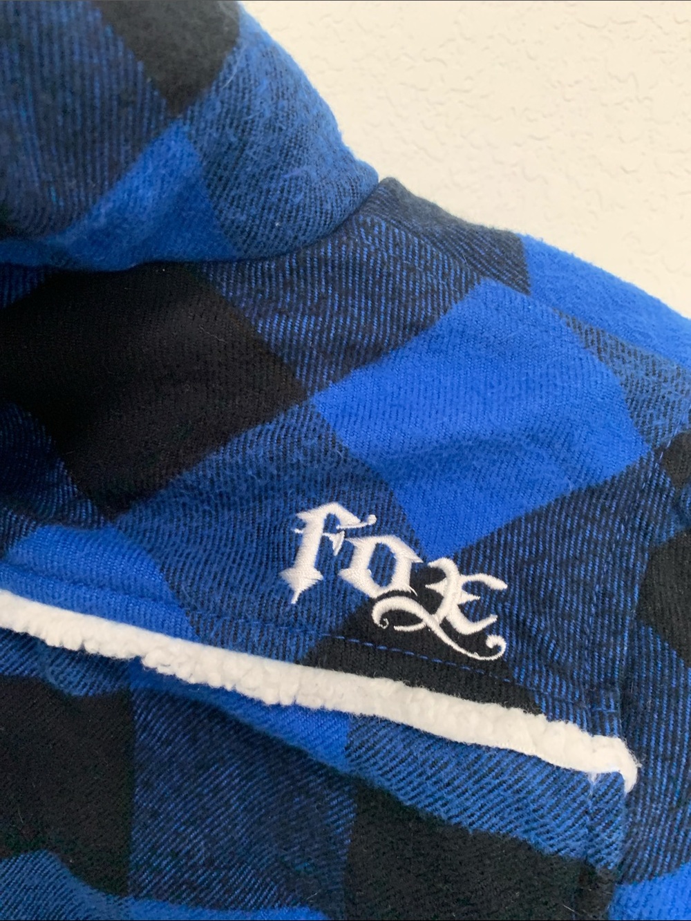 Fox Racing Blue & Black Plaid Sherpa-Lined Zip Jacket - Picture 6 of 9